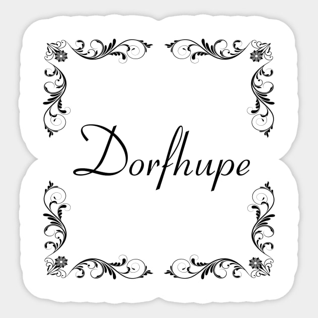 Schnoerkel - Dorfhupe Sticker by OboShirts